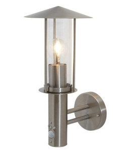 Lampa kinkiet ogrodowa JACOB 31,5cm IP44 stalowa srebrna 60W  