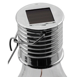 Szklane lampki solarne BULB LED białe 4szt zawieszane