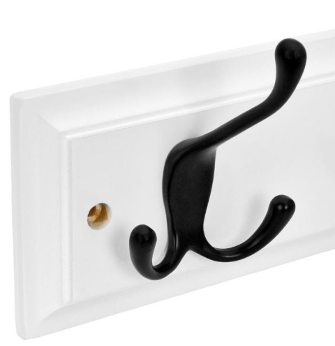 Wieszak WHITE ubrania 45cm 12 wieszaki drewno stal