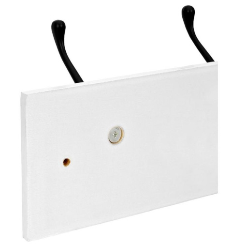 Wieszak WHITE ubrania 45cm 12 wieszaki drewno stal