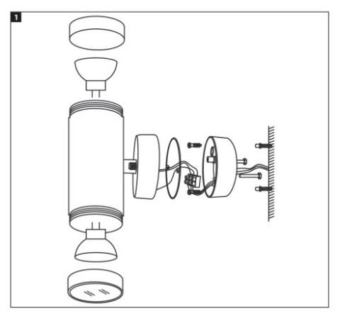 Kinkiet ogrodowy stal Inox IP44 GU10 ścienna lampa 