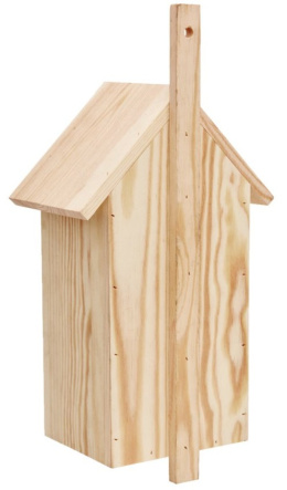 Budka domek lęgowy dla ptaków 39cm surowe drewno 