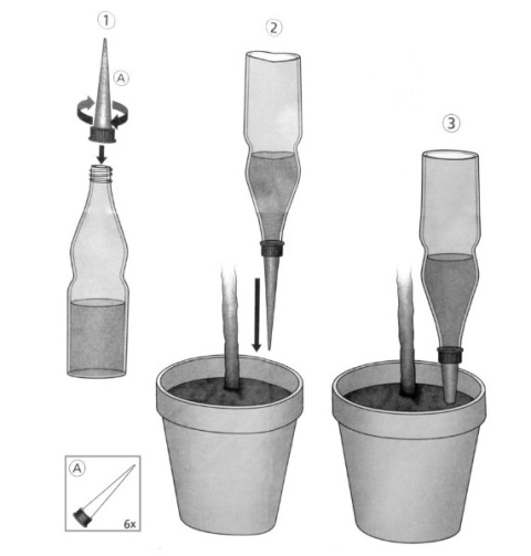 Nawadniacze kropelkowe 6szt podlewanie PET nieobecność
