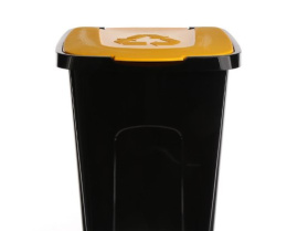 Żółty 50L pojemnik na odpady pastikowe plastik ZWY