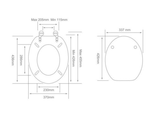 Deska sedesowa SILVER mat STANDARD MDF bambus laminowany