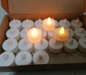 Świeczki biała 48szt tealight LED bateria zbuduj nastrój 25h