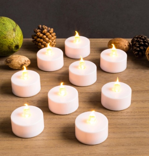 Świeczki biała 48szt tealight LED bateria zbuduj nastrój 25h