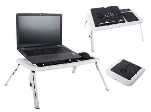 STOLIK laptop CHŁODZENIE USB 2,5m miejsce kubek